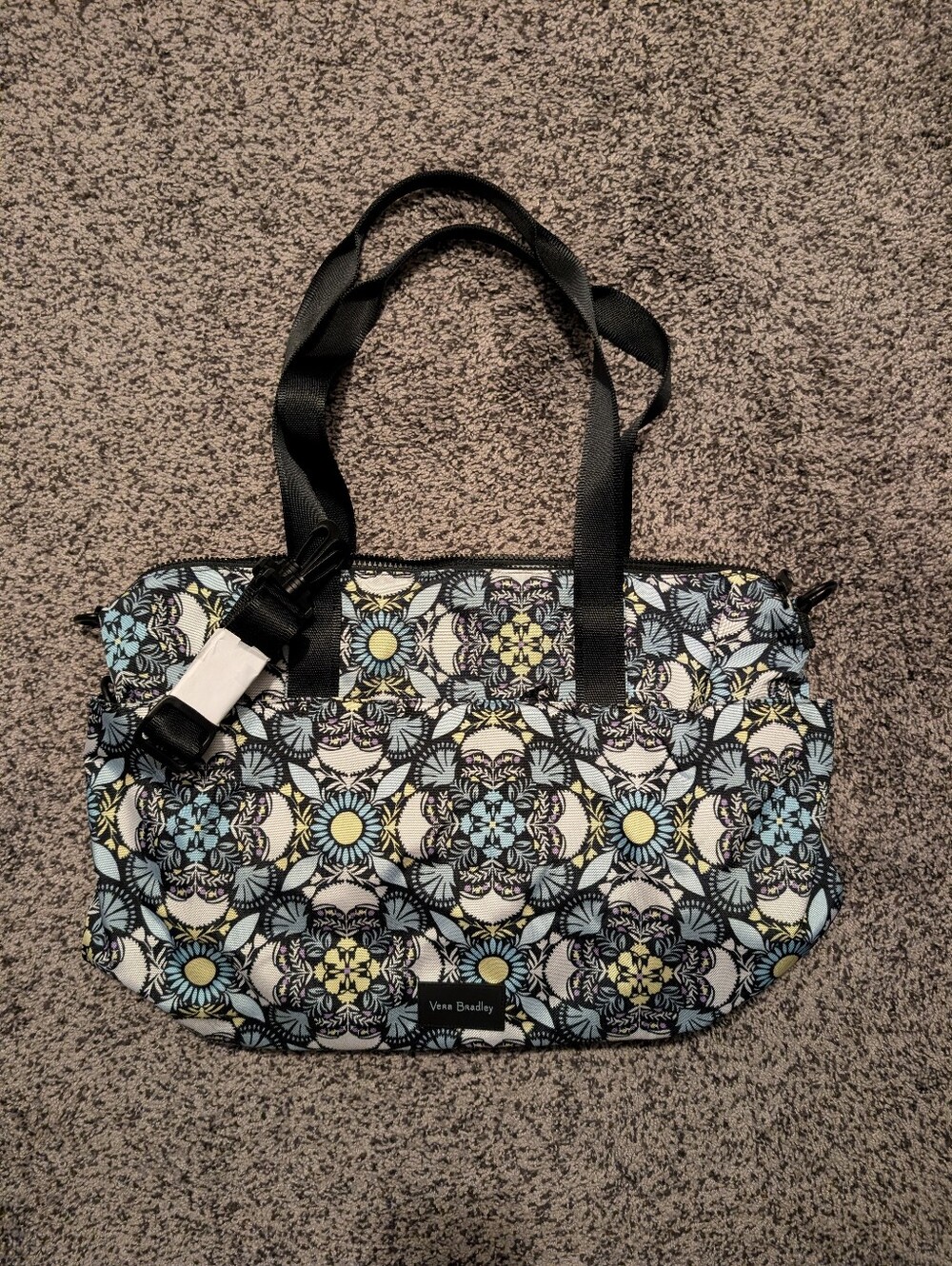 NEW Vera Bradley Blue, Yellow Floral Mosaic Tote